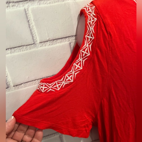 LIZ CLAIBORNE women short sleeve could shoulder top/size L - Picture 2 of 9